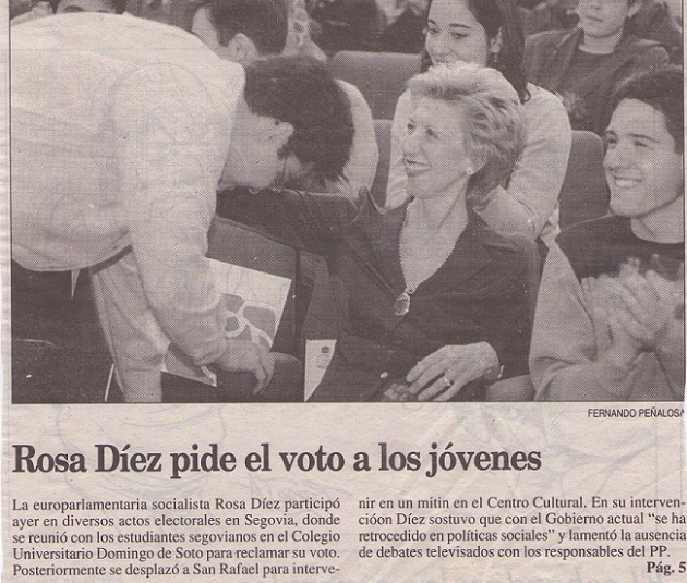Rosa Díez pide el voto a los jóvenes