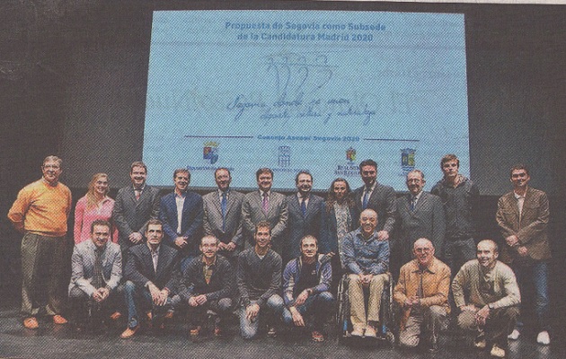 Foto de Familia del acto de presentación de Segovia 2020