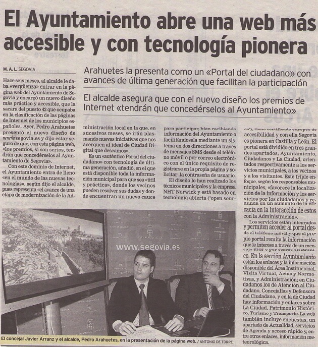 El Ayuntamiento abre una web más accesible y con tecnología pionera