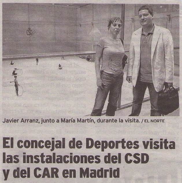 El concejal de Deportes, Javier Arranz, visita las instalaciones del CSD y del CAR en Madrid