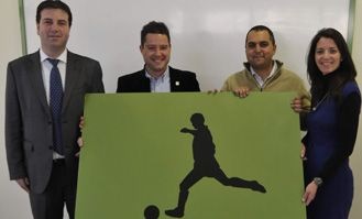 Representantes de los patrocinadores de la Liga 3x3, en la presentación