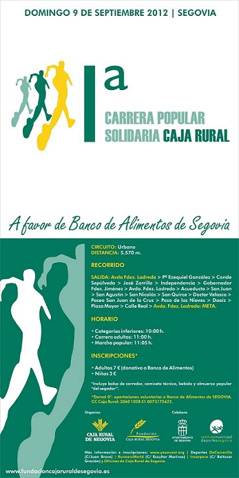 Cartel anunciador de la I Carrera Popular Solidaria Caja Rural