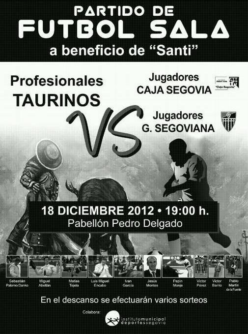 Cartel del partido de fútbol sala a beneficio de Santi