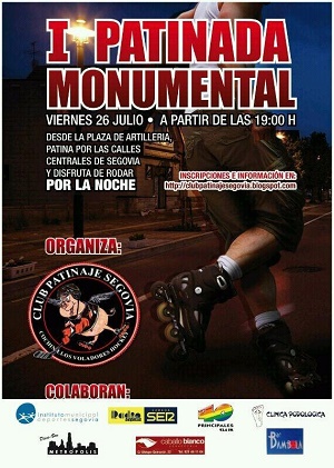 Cartel de la primera Patinada Monumental Nocturna