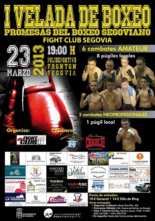 Cartel de la I Velada de Boxeo Promesas del Boxeo segoviano