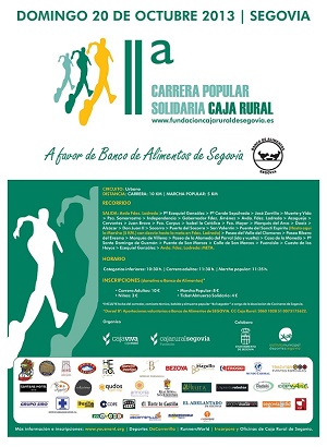 Cartel de la Segunda Carrera Popular Solidaria Caja Rural